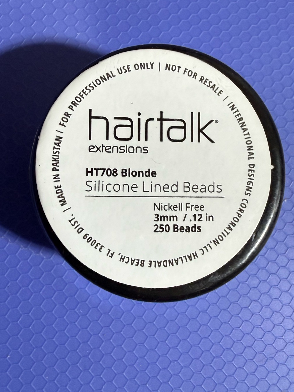 hairtalk Blonde Silicone Lined Beads - HT708 (250 Count) set of 2